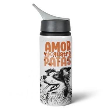 Imagem de Garrafa Squeeze NK - Amor de Quatro Patas - Border Collie - JPS INFO