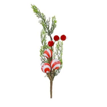 Imagem de 3 Galhos Natalino Folhagem com Balas Candy de Natal 35cm - TOK