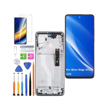 Imagem de Substituição de tela para Motorola Moto Edge 2022 / G52 TFT, XT2205 XT2221 LCD Touch Panel Display digitalizador peças de reparo com kit (preto com moldura, sem impressão digital)