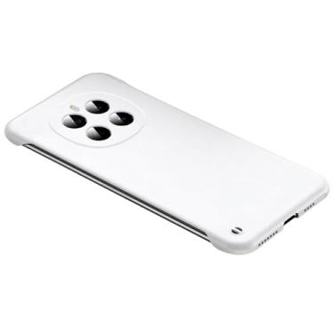 Imagem de HAO RIYLN Capa para Honor Magic 7 Pro/7, ultrafina, rígida, sem bordas, policarbonato à prova de choque, proteção total da lente antirarranhões, branca, 7