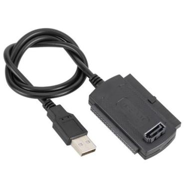 Imagem de Adaptador de cabo USB para IDE/SATA, com cabo de alimentação - SANLIN 