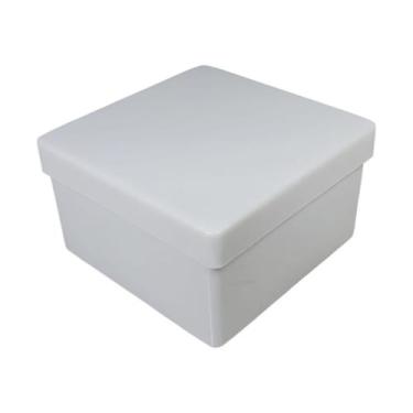 Imagem de Caixinha De Acrílico Plástico Branco 7cm Grande 20 Unidades - Russo Ar