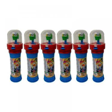 Imagem de Kit 6 Tubetes Bolhaha Sabão Super Bubble com Jogo Basquete - Matoys