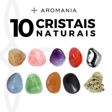 Imagem de Kit 10 Pedras 100% Naturais Cristais Rolados - Saúde, Sorte, Prosperid