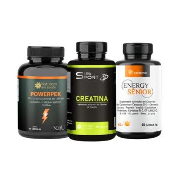 Imagem de Kit Creatina + Powerpek + Energy Senior - Natureza em Saúde