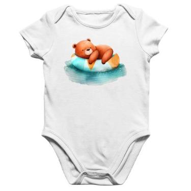 Imagem de Body Bebê Algodão Ursinho Teddy Relaxando Na Piscina - Foca na Moda, B