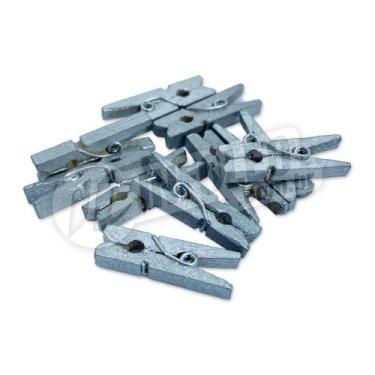 Imagem de Mini Pregador de Madeira Pequeno Prata 25x7x4mm (Prendedor) - 10 unida