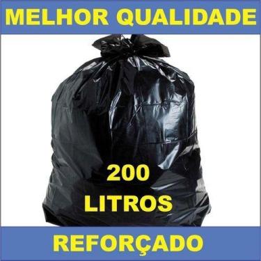 Imagem de Saco De Lixo De 200 Litros Reforçado P6 Pct C/100 unidades Preto - HIG