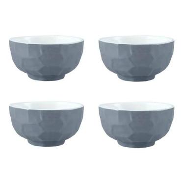 Imagem de Bowl Porcelana Cozinha Cumbuca Tigela Sorvete Kit 4 Unidades - Vert St