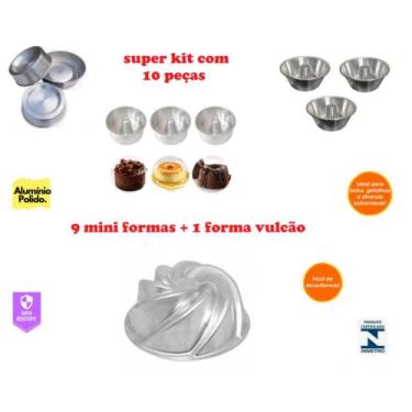 Imagem de Kit De 9 Forma Mini Bolos Piscina Baby Decorados Mini Pudim Bolo Suíço