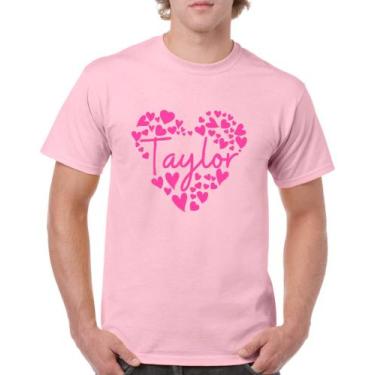 Imagem de Camisa Unissex Taylor Swift The Eras Tour Corações Camisa 100% Algod -