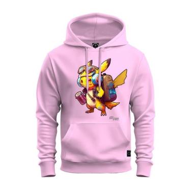 Imagem de Moletom Blusa De Frio Inverno Confortável Estampado Pokemom Desbravado