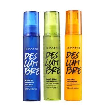 Imagem de Lowell Deslumbre Kit Spray de Brilho 120ml Pre modelador de cachos 120