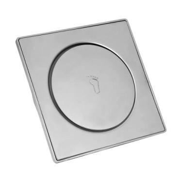 Imagem de Ralo Click Inteligente 15x15 Aço Inox Clic Pop Up Banheiro Lavabo Casa