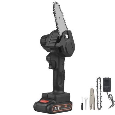 Imagem de Mini Serra Eletrica 24V de Mao Motoserra Sem fio Portatil Corta Madeir