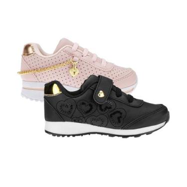 Imagem de Tênis Infantil Menina Sapato - KIT 2 PARES Tam 24 ao 34 - sapatinhos.c