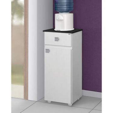 Imagem de Balcão de Multiuso Para Cozinha e Bebedouro Karol  - AJL, Branco/Preto