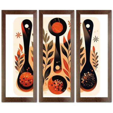 Imagem de Kit 3 Quadros Decorativos Restaurante, Sala De Jantar, Cafeteria, Lanc