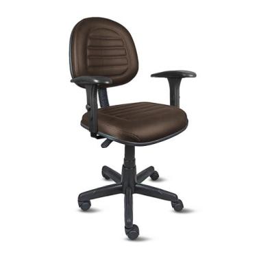 Imagem de Cadeira de escritório em base giratória com braço regulável-revestimen