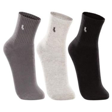 Imagem de Kit Com 3 Pares Meias Cano Médio Esportiva Adulto Lupo, Sortida, M, Un