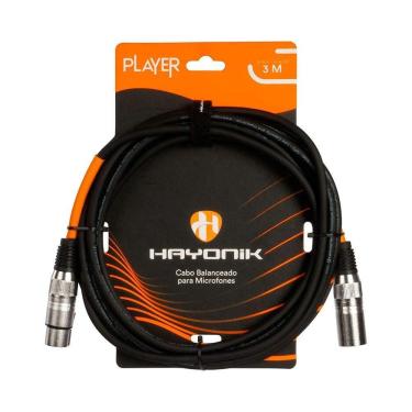 Imagem de Cabo Para Microfone Hayonik Player Xlr/xlr 3 Metros - Cb0527