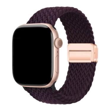 Imagem de Pulseira Nylon Trançada Magnética Compatível com Apple Watch - Baú do 