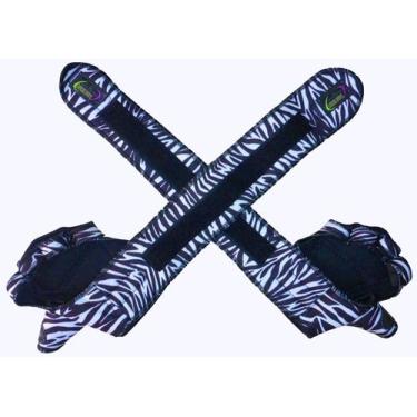 Imagem de Luva para Academia Luva com Munhequeira de Neoprene Zebra - Exercise S