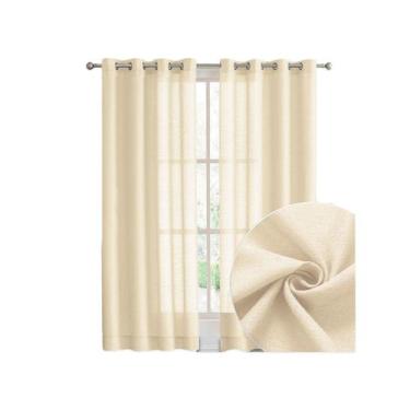 Imagem de Cortina Rústica 3,00m x 2,30m Varão Para Quarto Decoração Sofisticada 