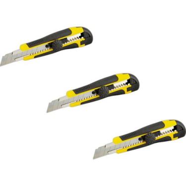 Imagem de Kit Estilete Largo ES218 18mm - VONDER, 3 peças