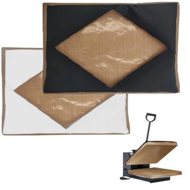 Imagem de Capa para prensa térmica, versão atualizada, protetor de teflon antiaderente resistente ao calor para proteger a placa da máquina de prensagem de calor por sublimação contra resíduos, tintas, adesivos