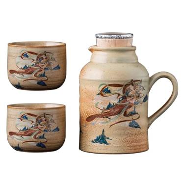 Imagem de Xícara De Chá Chinesa Com Tampa, Caneca Vintage E Bule De Chá Para Casa, Conjunto De Bule De Chá Pequeno De Uso Duradouro(Style2)