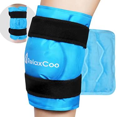 Imagem de RelaxCoo Bolsa De Gelo Xxl Para Joelho Envolve Todo O Joelho Após A Cirurgia, Bolsa De Gelo Em Gel Para Lesões No Joelho Reutilizável, Bolsa Fria Grande Para Alívio Da Dor, Inchaço