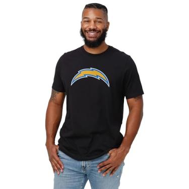 Imagem de FOCO Camiseta masculina de manga curta preta com logotipo principal da equipe NFL
