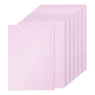 Imagem de PATIKIL 40 folhas de papel cartolina rosa claro com glitter, A4 (21,3 x 11,7 polegadas) 250 g/m² Papel brilhante premium para artesanato em cartolina para scrapbook, projetos de arte faça-você-mesmo,