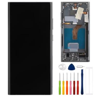 Imagem de E-yiiviil Tela digital OLED de tamanho pequeno compatível com Samsung Galaxy S22 Ultra SM-S908B SM-S908U Tela LCD de 6,8 polegadas Montagem de tela sensível ao toque com ferramentas compatíveis com
