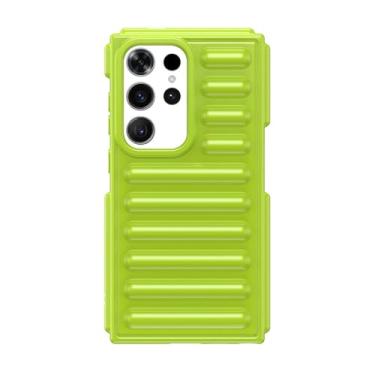 Imagem de Capa de celular com proteção antichoque e almofada de ar listrada para Samsung S24 Plus S23 Ultra FE A55 A35 A25 A15 A05 A05S, verde, para Galaxy M55 5G