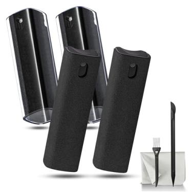 Imagem de walrfid Pacote com 4 spray de limpeza de tela para monitor de laptop e telas de carro, kit de limpeza de névoa para celular, tablet, PC, computador, LCD, MacBook, iPhone, iPad, Mac Pro - preto