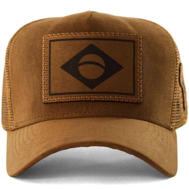 Imagem de Boné Sacudido`s - Bandeira do Brasil - Marrom