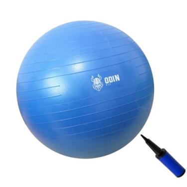 Imagem de Bola de Ginástica Suíça Yoga Pilates 55cm Odin Fit, Azul