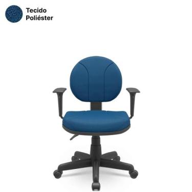 Imagem de Cadeira Executiva Operativa Poliéster Giratória c/ Braços Reguláveis -