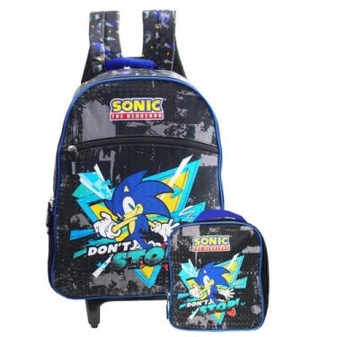 Imagem de Mochila Sonic The Hedgehog Rodinhas Com Lancheira Térmica - Pacific