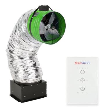 Imagem de Quietcool Ventilador QC ES-2250 RF Energy Saver Advanced Whole House com controle sem fio - até 2465 CFM - tão baixo quanto 80 watts - Duas velocidades - Cobre até 1.246 m² - Garantia de 10 anos (2465