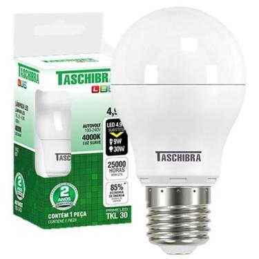 Imagem de Kit 4 Lampada Led Bulbo Pera 4.9w Luz Neutra 4000K E27 Bivolt - Taschi