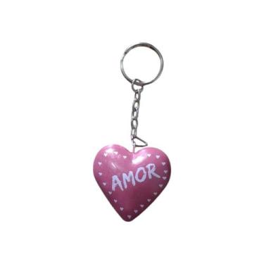 Imagem de Chaveiro Coração Rosa Amor Namorados Mãe Pai Família Marido - Russo Ar