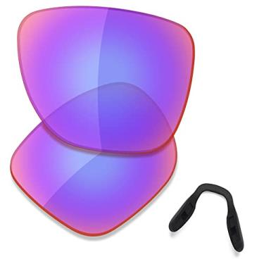 Imagem de SAUCER Lentes de reposição premium e protetores de nariz para óculos de sol Oakley Crossrange XL OO9360-59 mm High Defense - Shield G30 polarizado