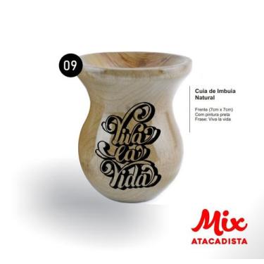 Imagem de Cuia De Madeira Gravada A Laser - Imbuia - Mix Atacadista, MOD 9