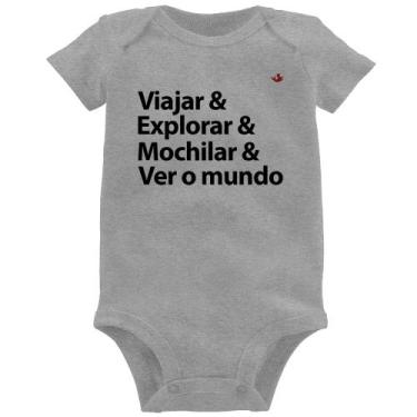 Imagem de Body Bebê Viajar & Explorar & Mochilar & Ver o mundo - Foca na Moda, C