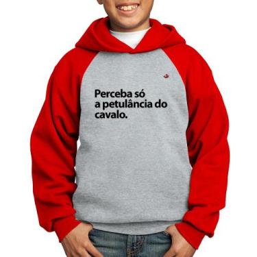 Imagem de Moletom Infantil Perceba só a petulância do cavalo - Foca na Moda, Cin