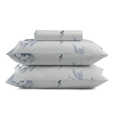 Imagem de Camesa by Gato Panda Jogo de Cama Solteiro Casal Queen Super Cotton, 2 ou 3 Peças, 100% Algodão, Lençol com Elástico e Fronha (Queen, Paola)