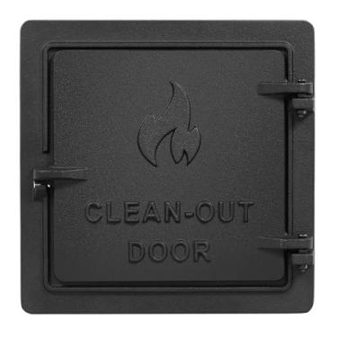 Imagem de STBoo Porta De Limpeza De Chaminé - Porta De Descarga De Cinzas De Lareira De 8" X 8", Porta De Limpeza De Ferro Fundido Com Fecho De Fechamento, Porta De Descarga De Cinzas, Porta De Fogão A Lenha,